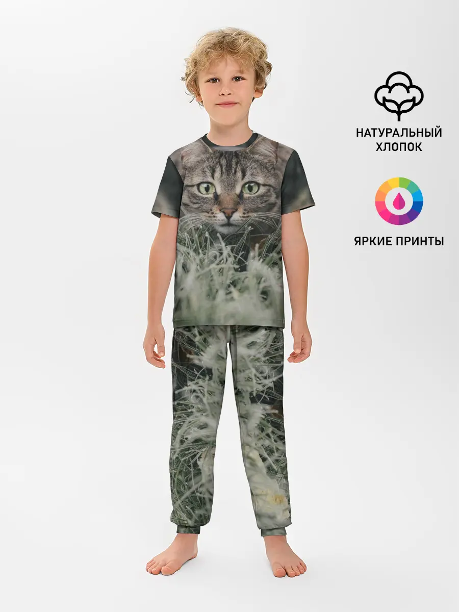 Детская пижама с брюками / Кошка