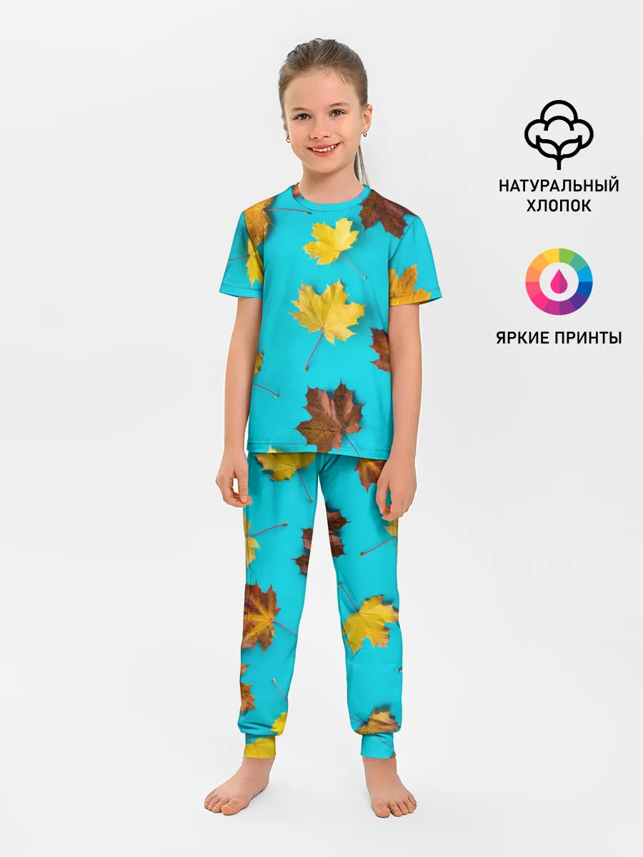 Детская пижама с брюками / Кленовый листочек