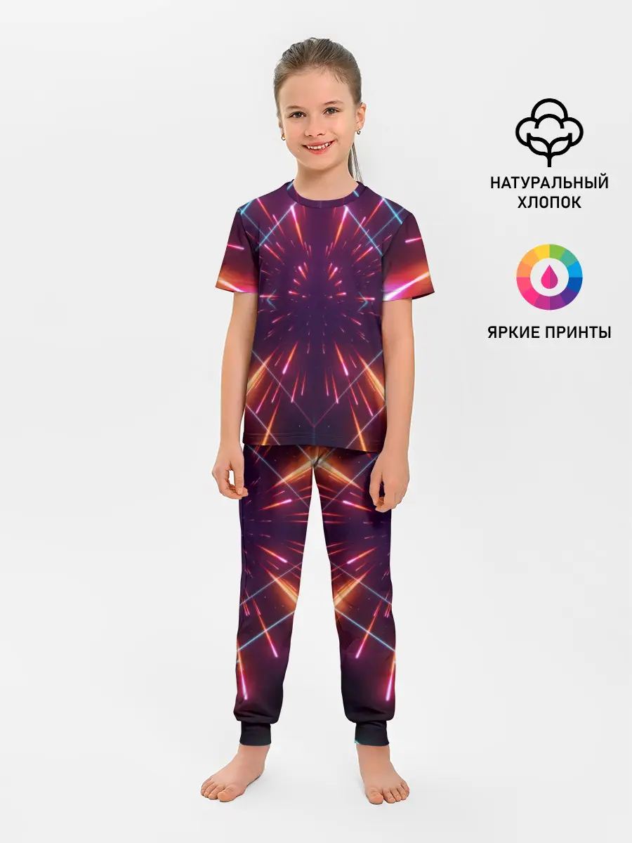 Детская пижама с брюками / SYNTHWAVE / RETROWAVE