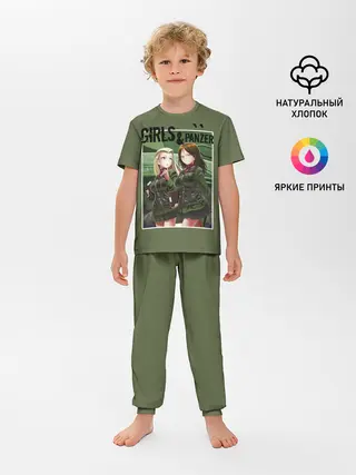 Детская пижама с брюками / Девушки и танки