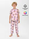 Детская пижама с брюками / Капкейки на розовом