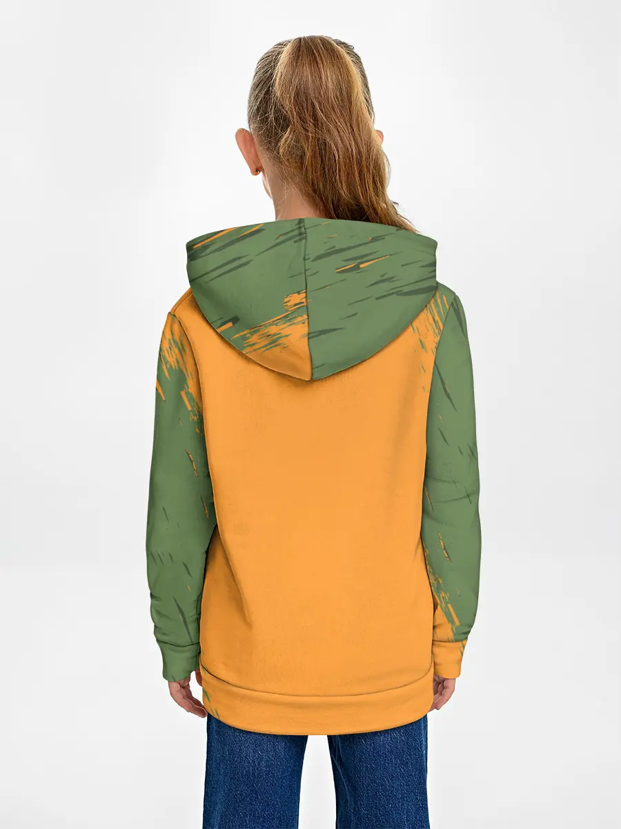 Детское худи / Т-Рекс с тыквой в пасте | Хэллоуин