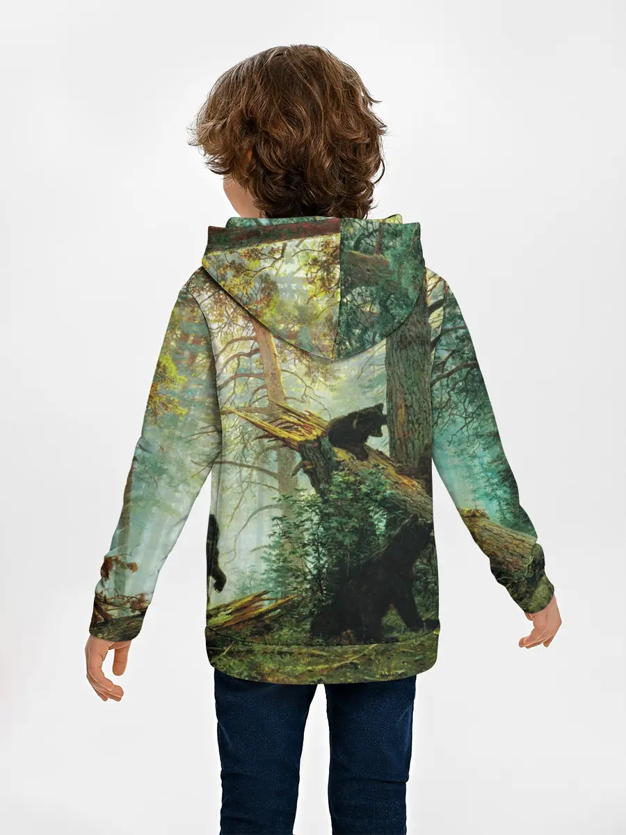 Детское худи / Утро в сосновом лесу