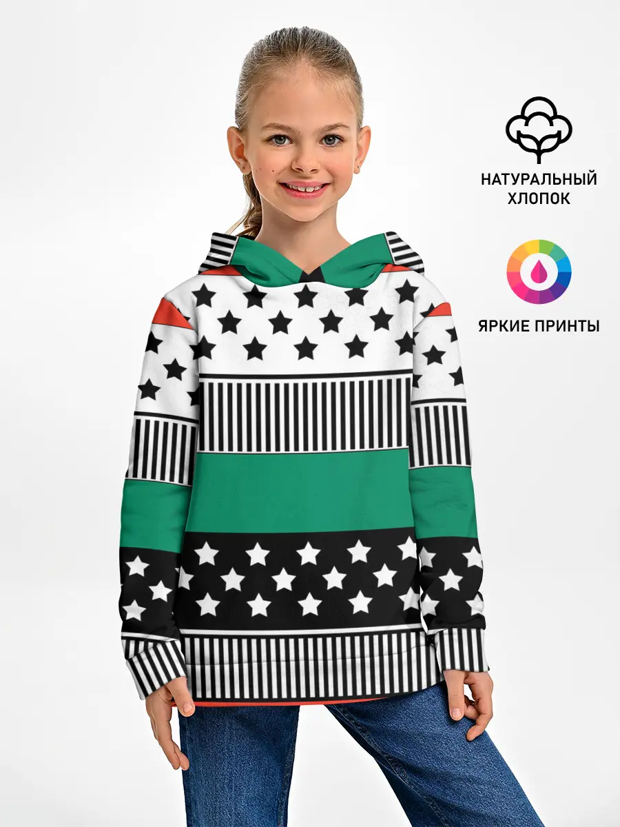 Детское худи / Полосатый звездный узор