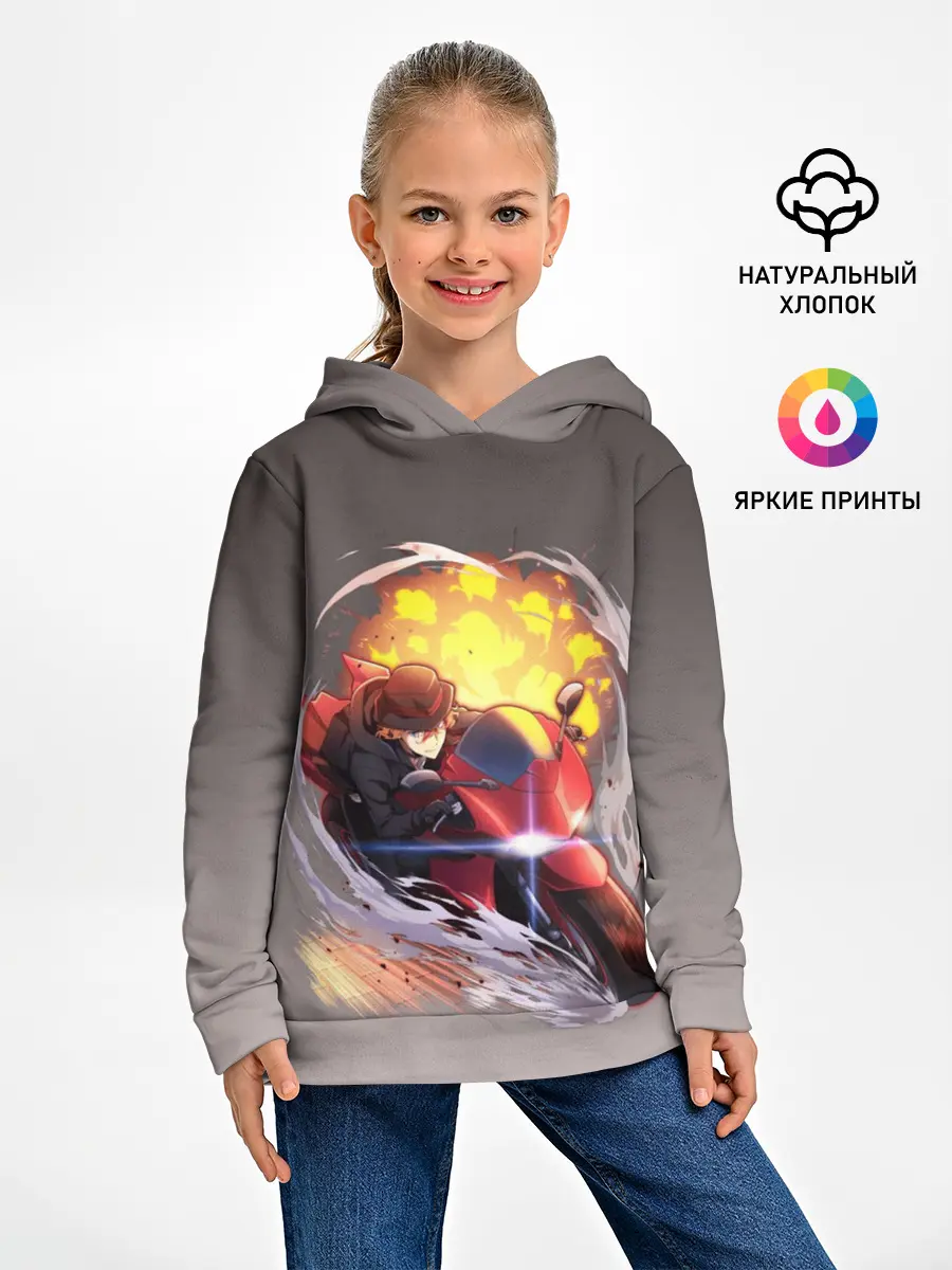 Детское худи / Чуя Накахара на мотоцикле взрыв