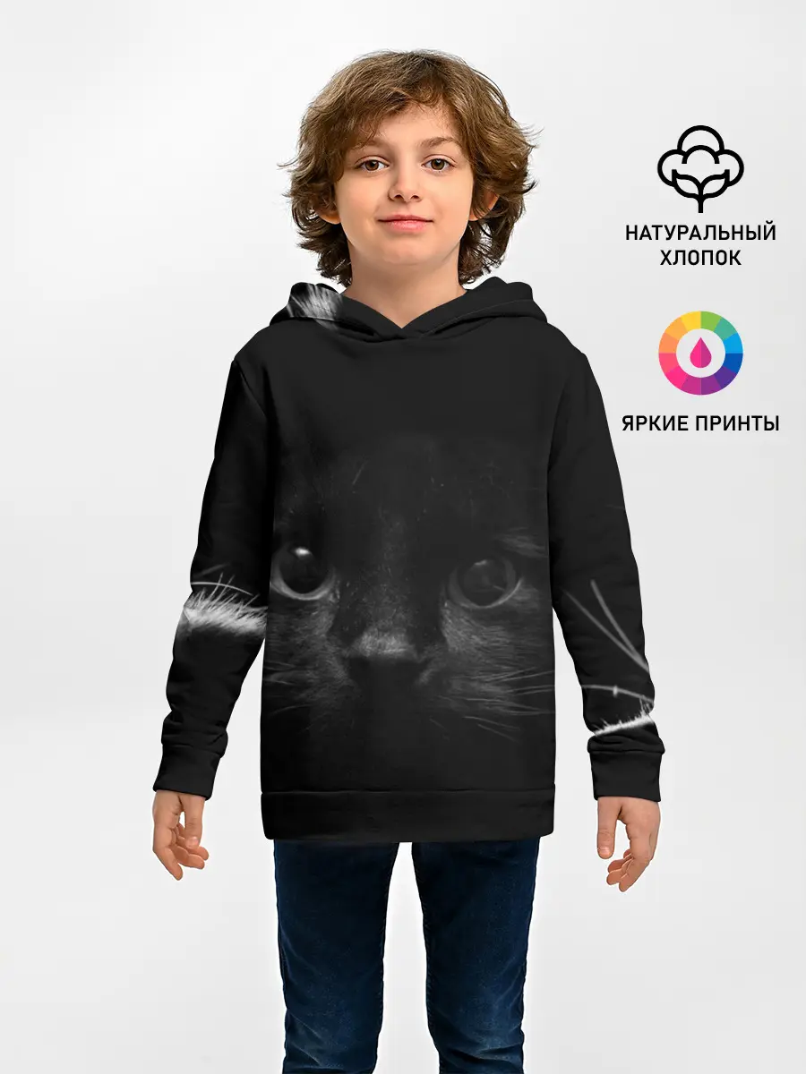 Детское худи / Чёрный кот