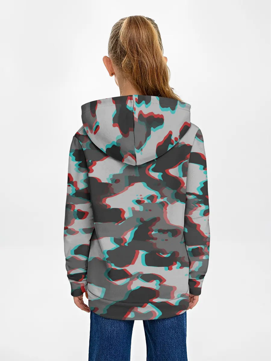 Детское худи / Серый камуфляж