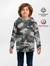 Детское худи / Серый камуфляж