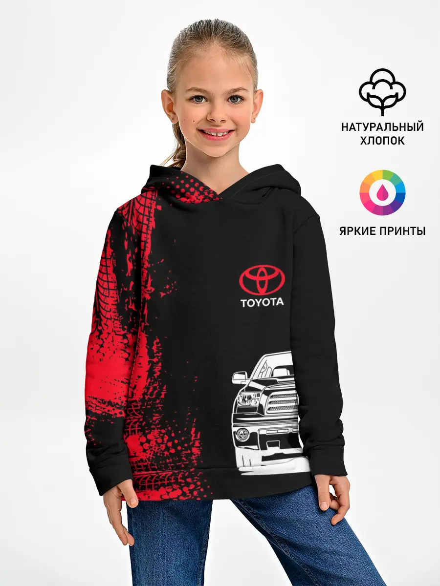 Детское худи / Тойота | Красные следы