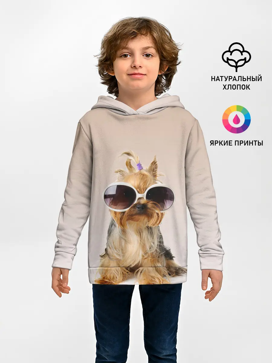 Детское худи / собака в очках