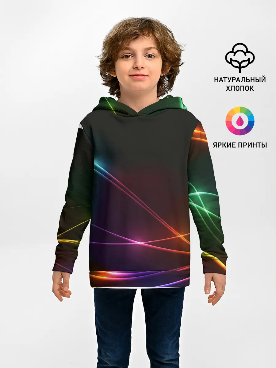 Детское худи / Неоновые Линии