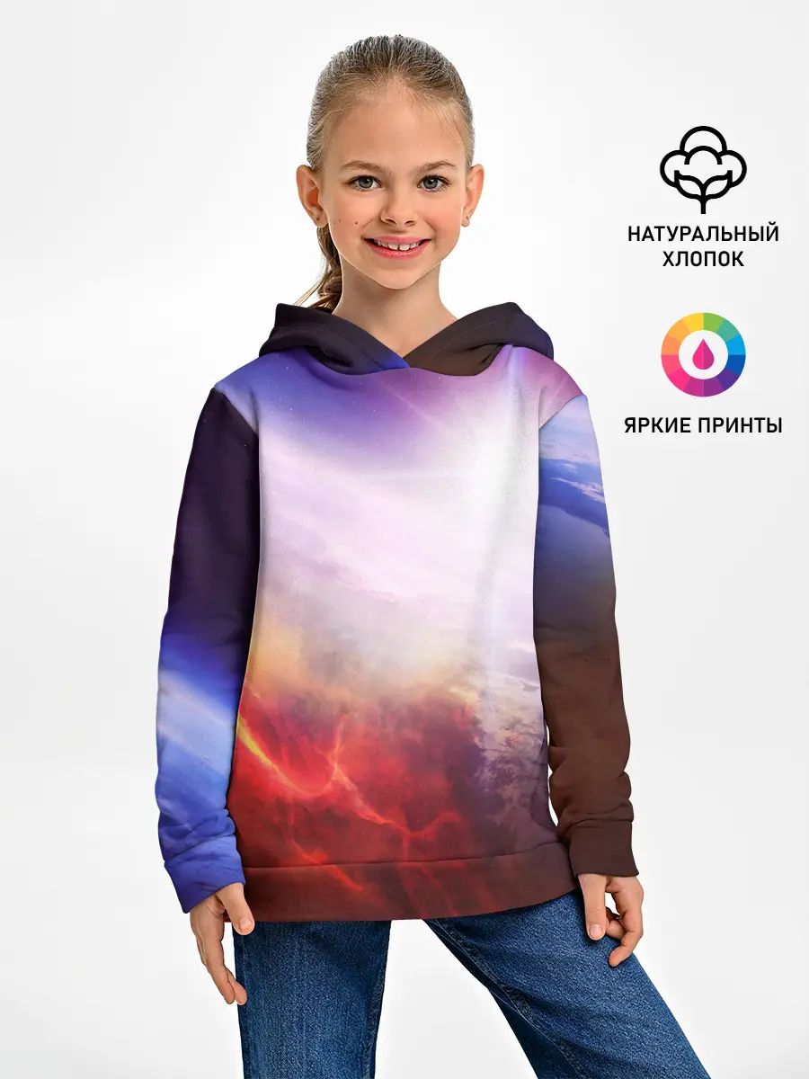 Детское худи / Звезды в неоне