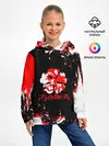 Детское худи / Черный Клевер с ярким красным куском