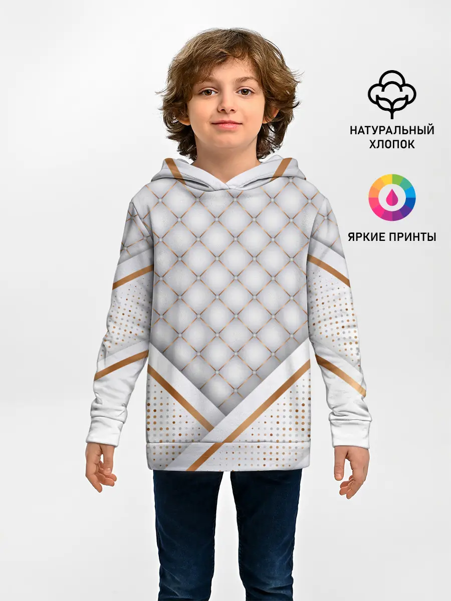 Детское худи / Luxury white & Gold