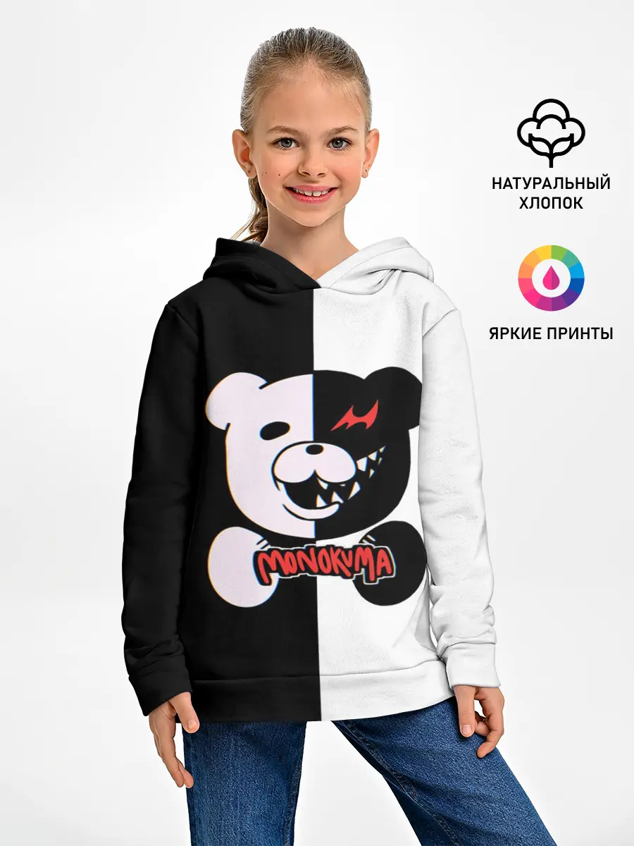Детское худи / MONOKUMA / МОНОКУМА GLITCH