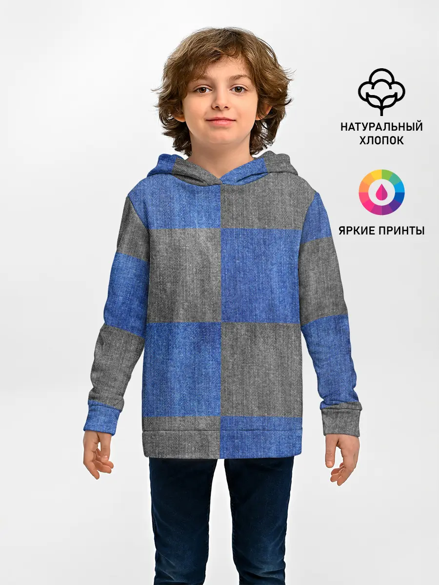 Детское худи / Denim Patchwork