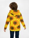 Детское худи / Принт подсолнухи желтый
