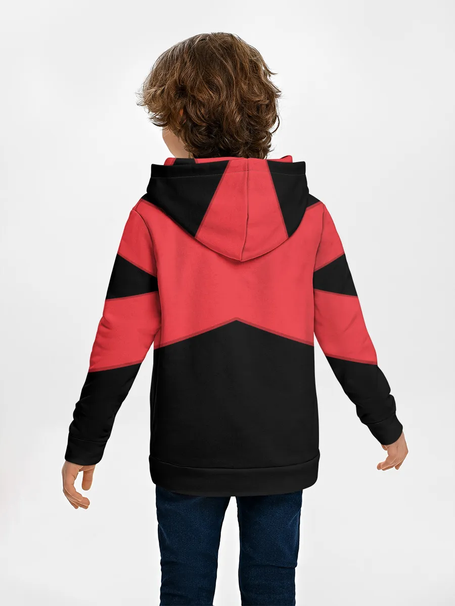 Детское худи / ГЕОМЕТРИЯ МИНИМАЛИЗМ | КРАСНЫЕ ПОЛОСЫ