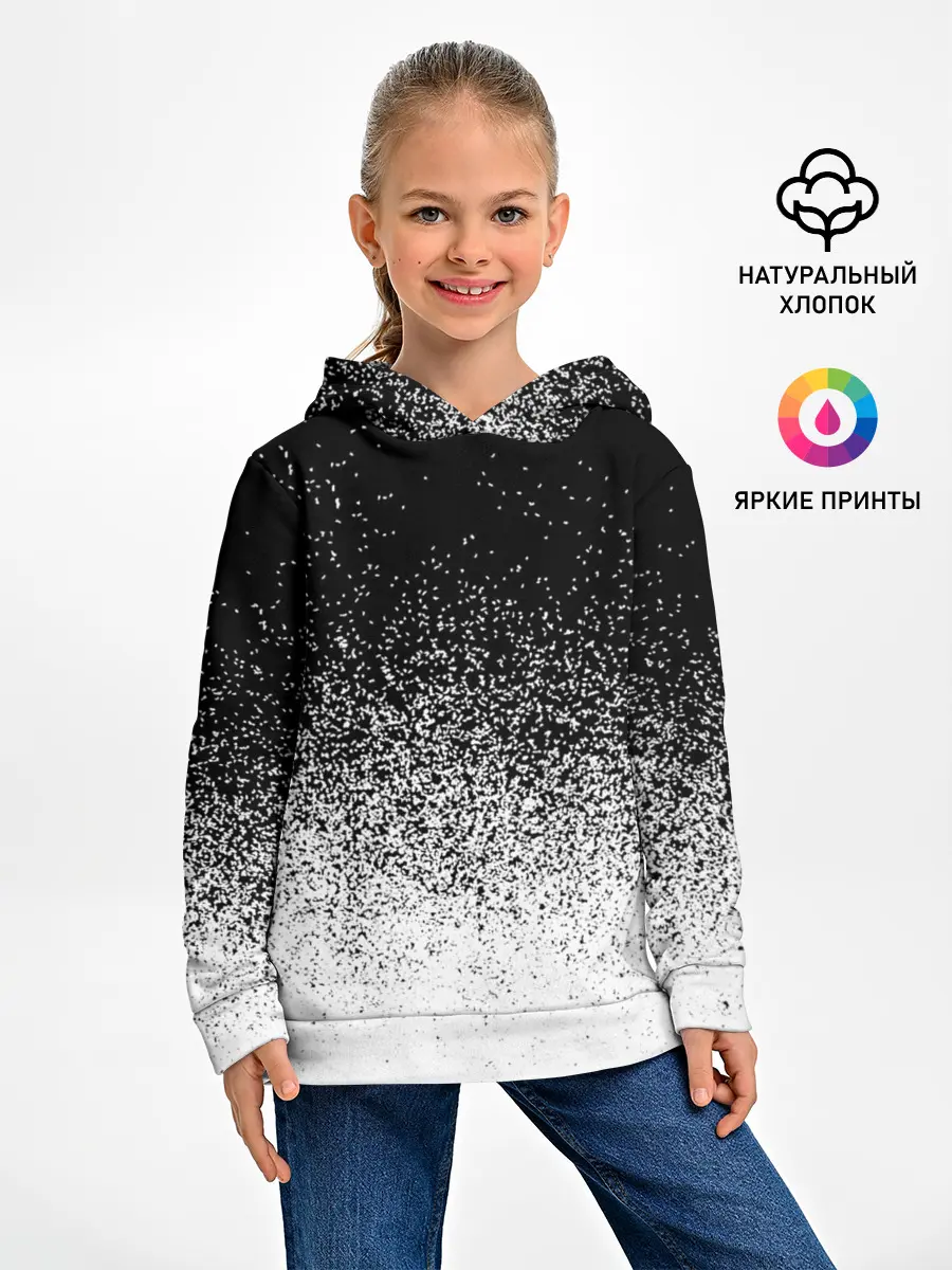 Детское худи / BLACK AND WHITE ABSTRACTION