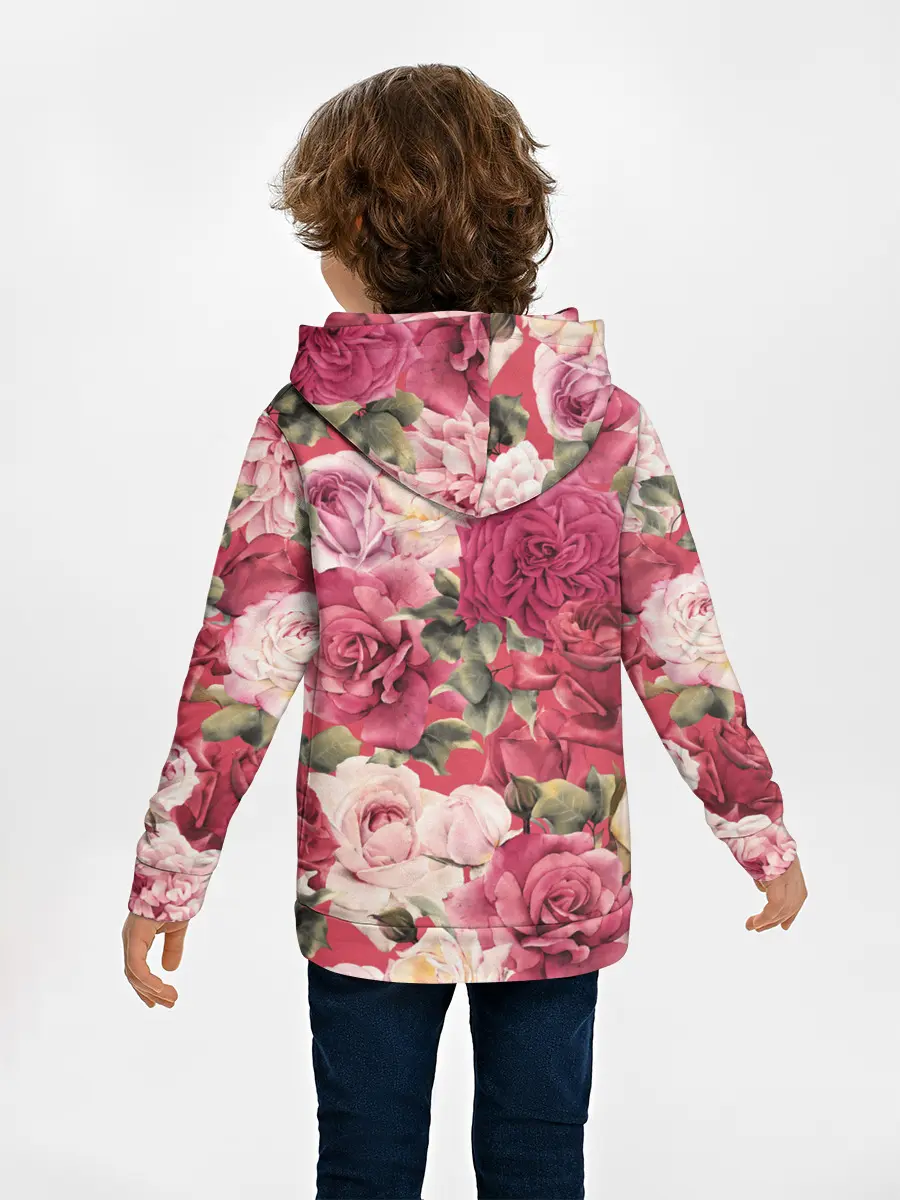Детское худи / Акварель, розы