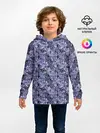 Детское худи / Сине-фиолетовый цветочный узор