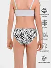 Трусы для девочек / Черно-белая зебра