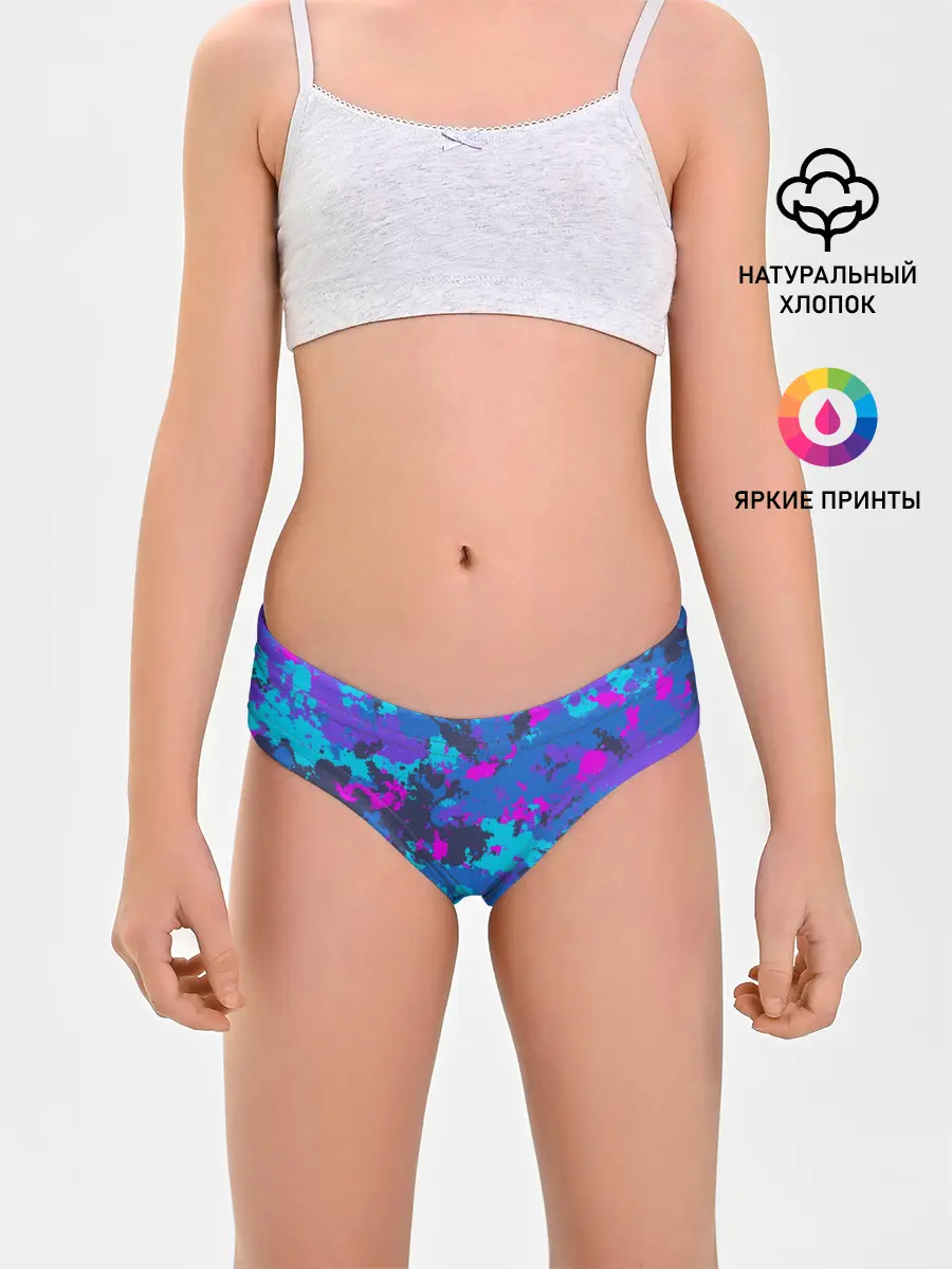 Трусы для девочек / Неоновые краски