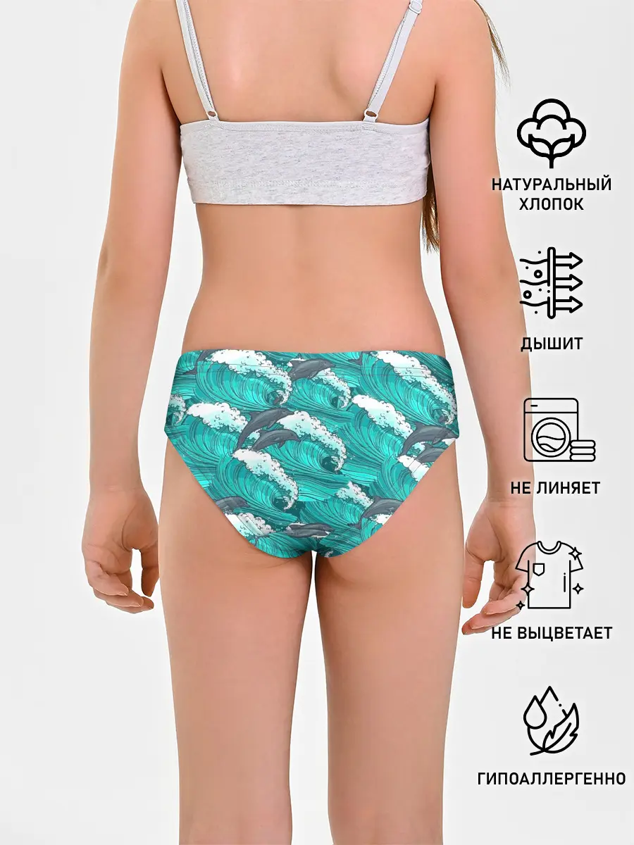 Трусы для девочек / Дельфины