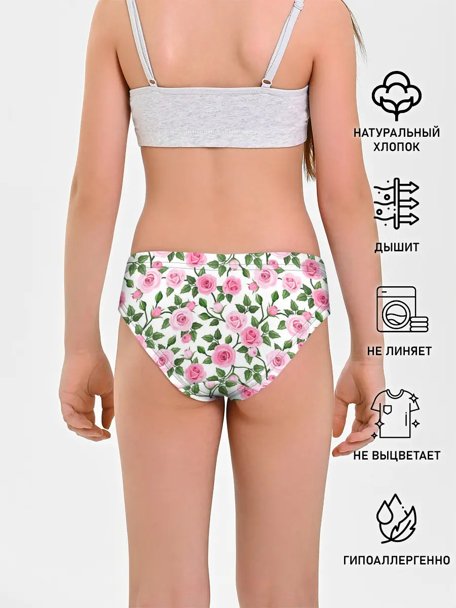 Трусы для девочек / Розы