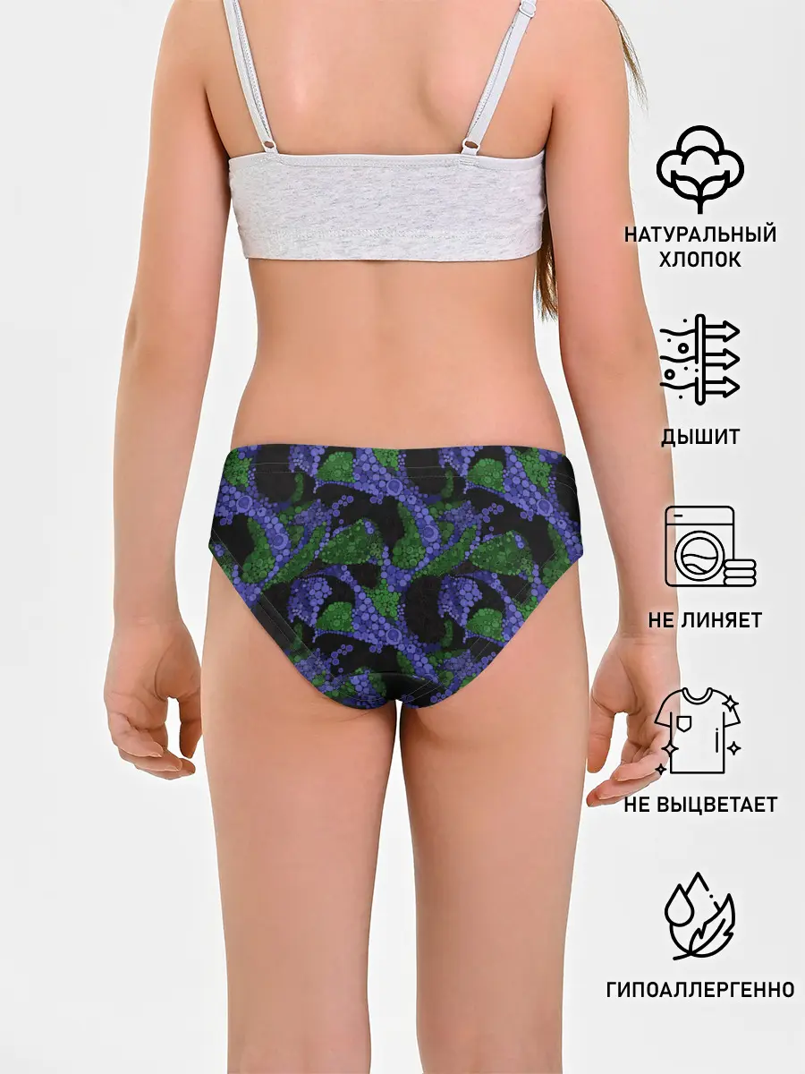 Трусы для девочек / Абстрактный темный в горох