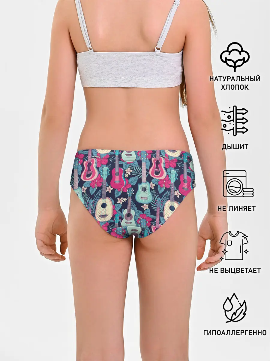 Трусы для девочек / Укулеле фруктовые