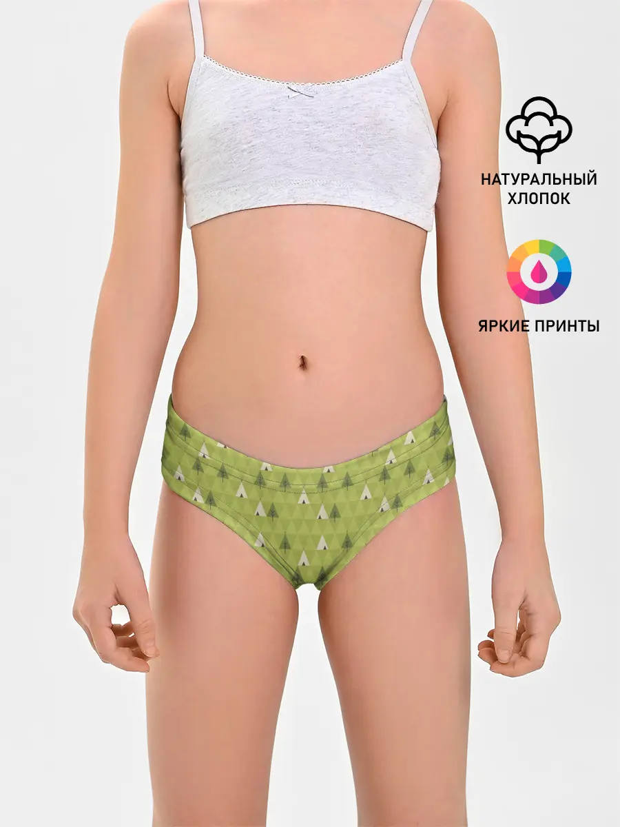 Трусы для девочек / Лес | Текстура