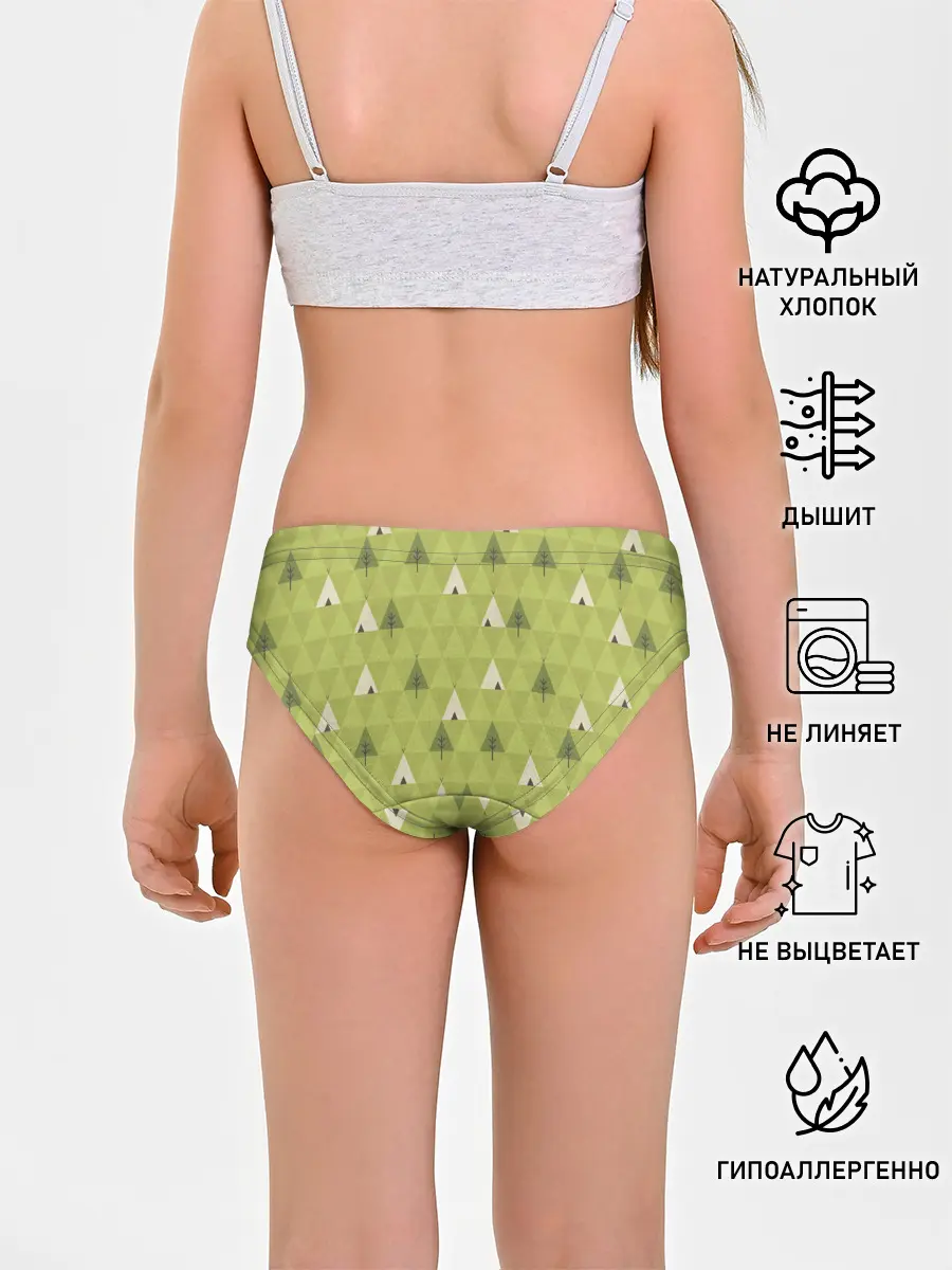 Трусы для девочек / Лес | Текстура