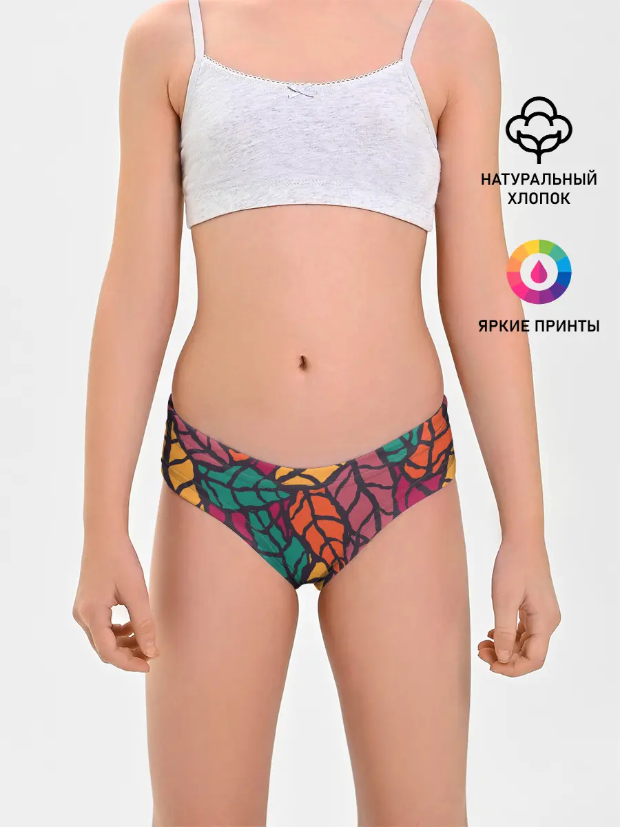 Трусы для девочек / Листья