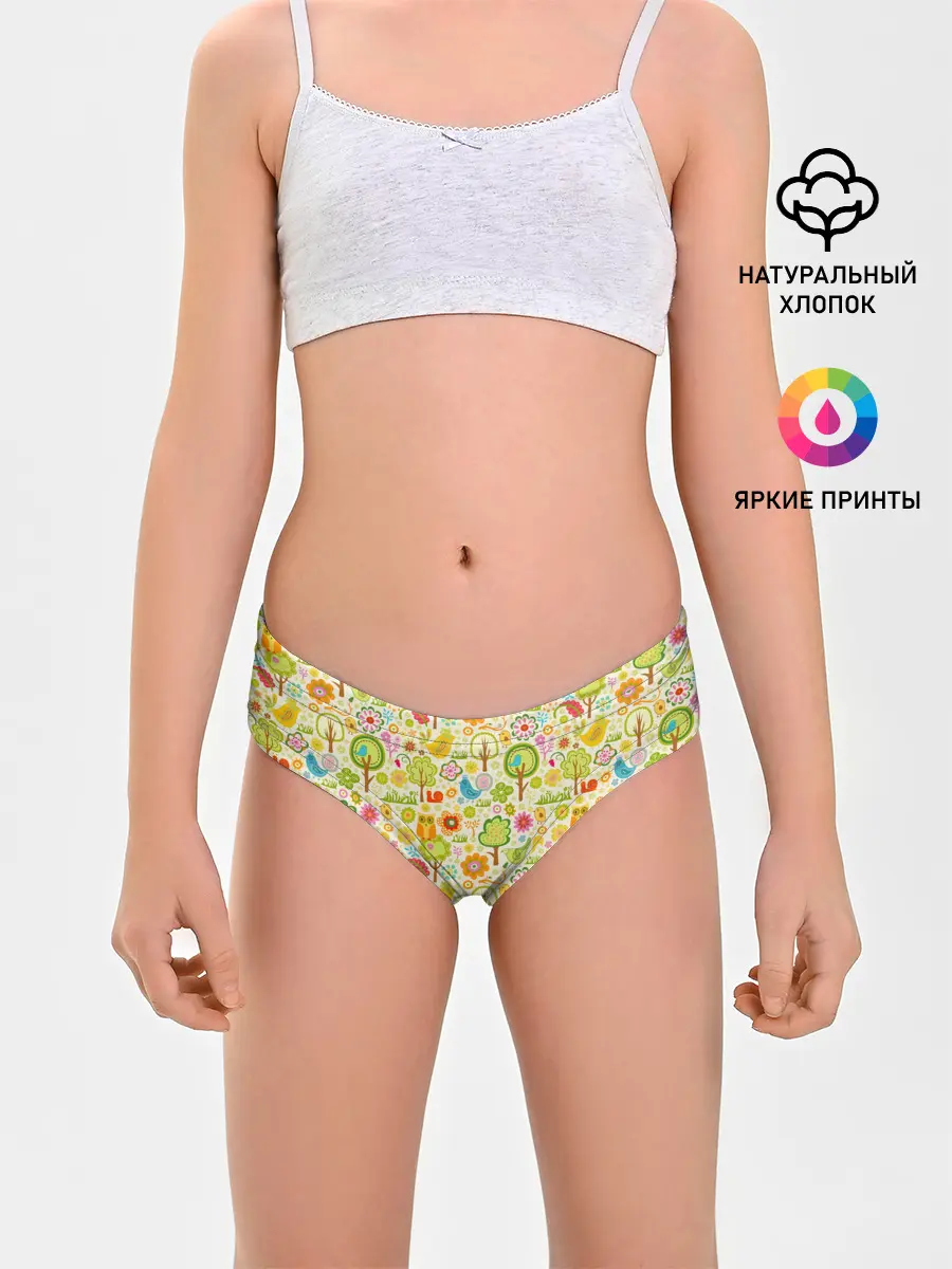 Трусы для девочек / Летний Орнамент