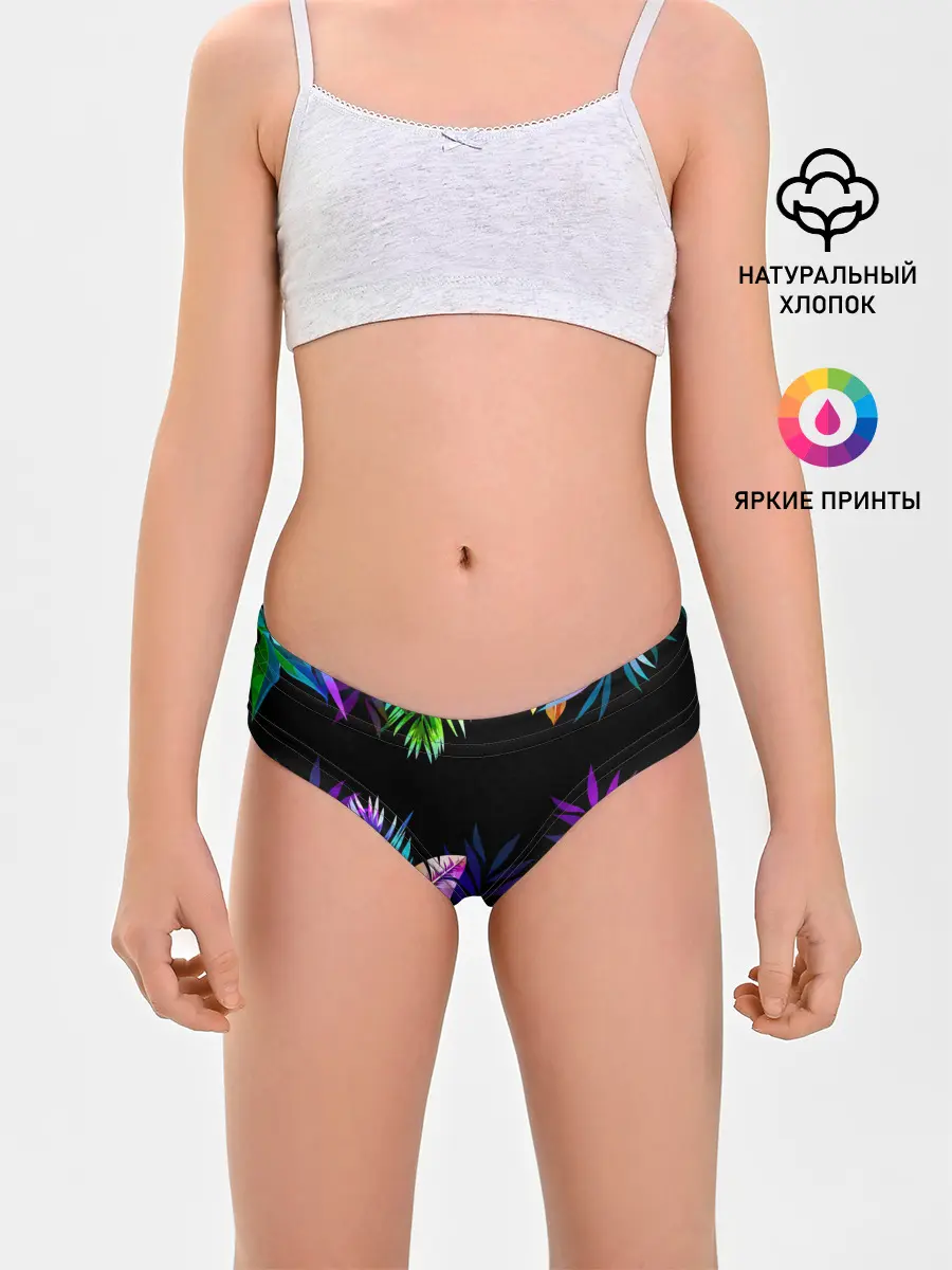 Трусы для девочек / Тропическая Ночь