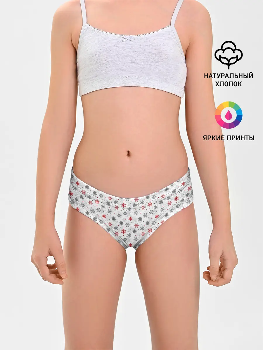 Трусы для девочек / Снежинки