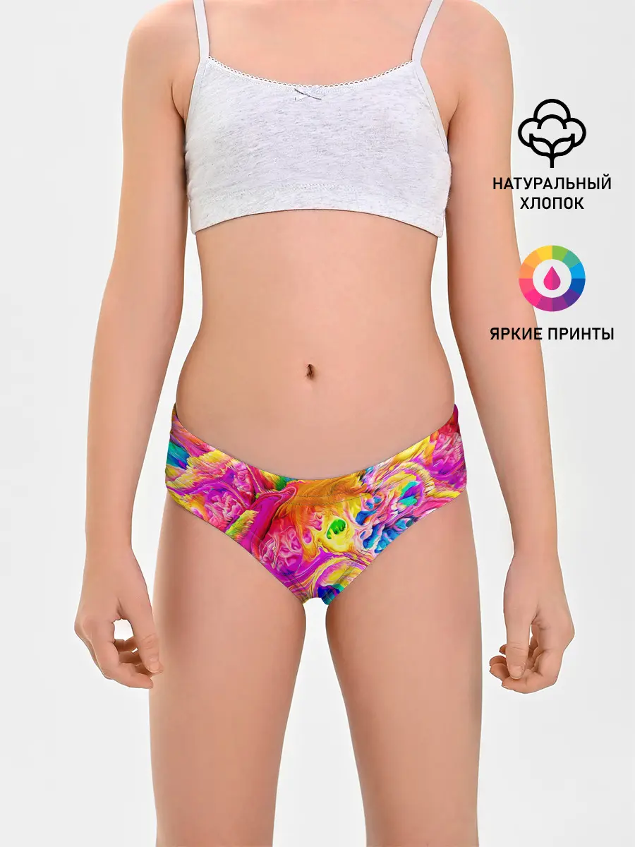 Трусы для девочек / TIE DYE | ЯРКИЕ КРАСКИ