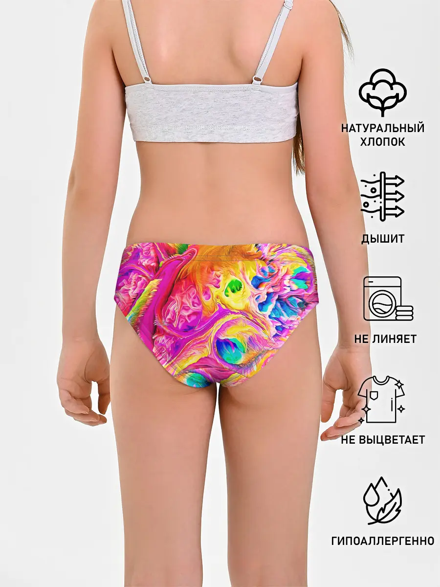 Трусы для девочек / TIE DYE | ЯРКИЕ КРАСКИ