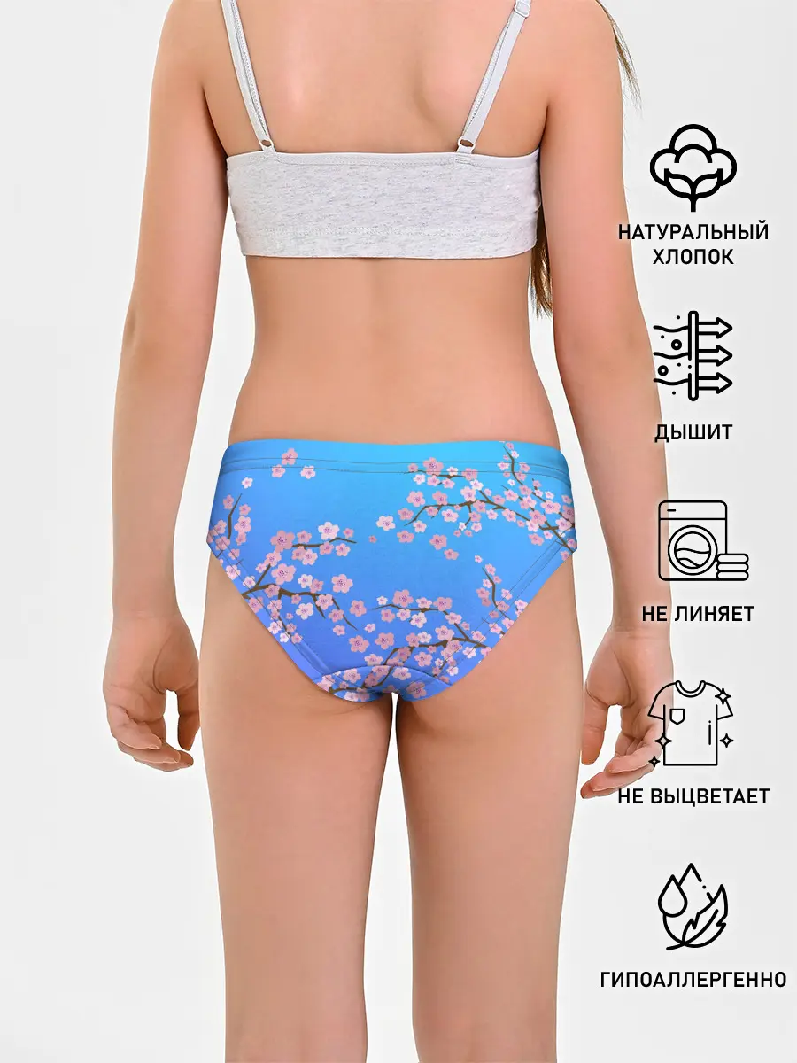 Трусы для девочек / Цветы сакуры