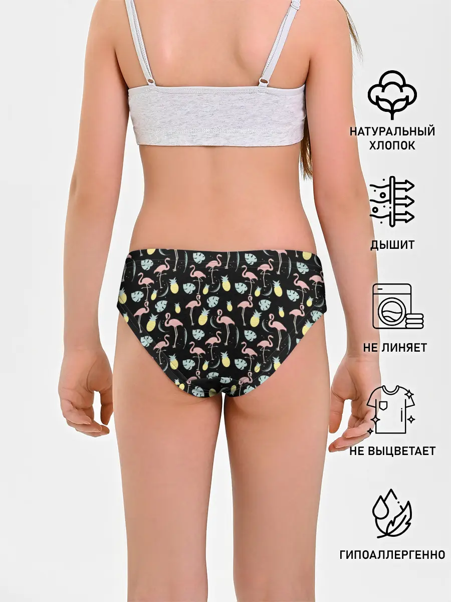 Трусы для девочек / Розовый фламинго