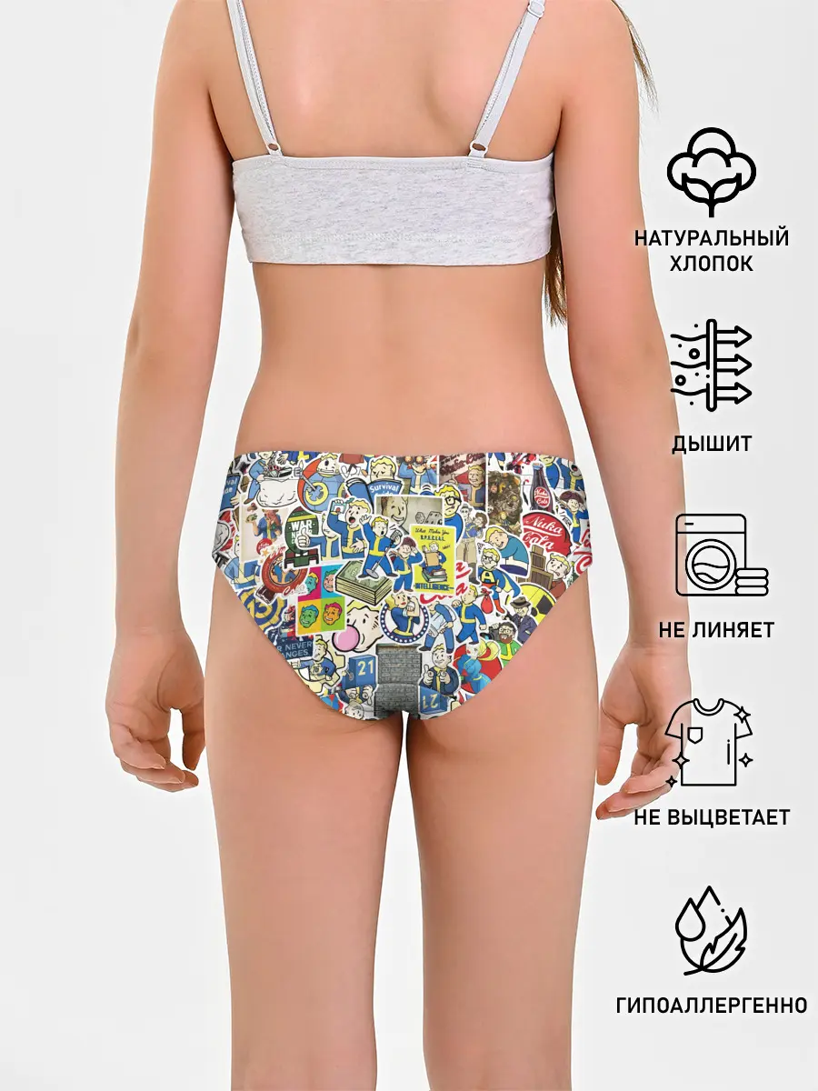 Трусы для девочек / FALLOUT STICKER BOMBING