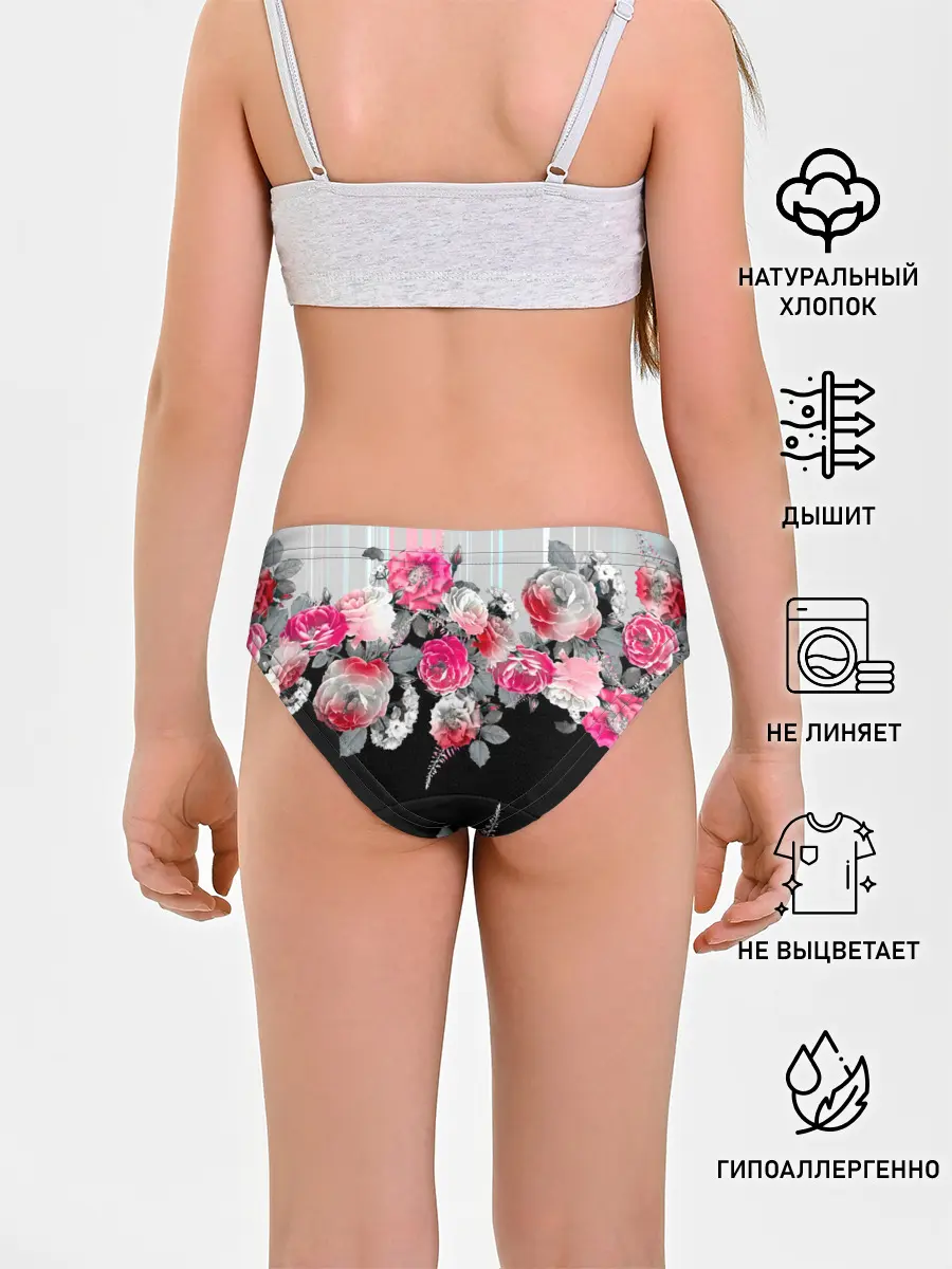 Трусы для девочек / Розы