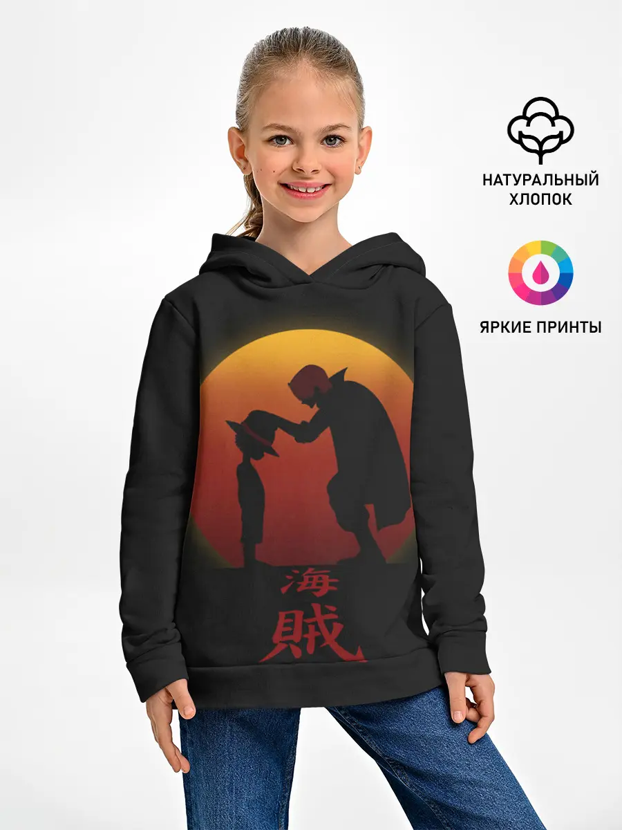 Детское худи / похлопывает по голове One Piece