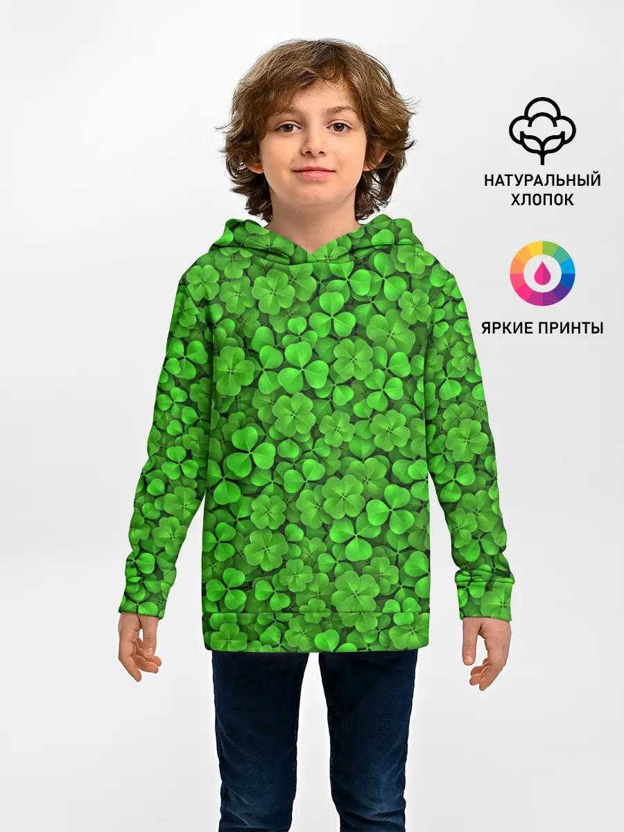 Детское худи / Зелёный клевер