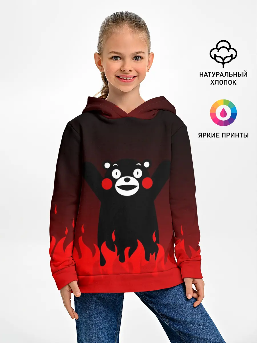 Детское худи / Kumamon горит