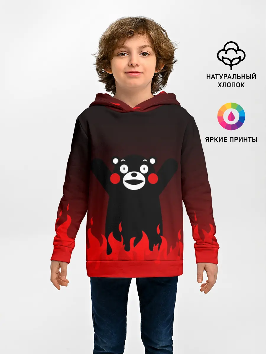Детское худи / Kumamon горит