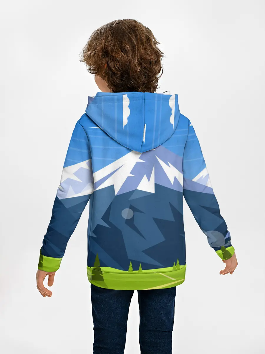 Детское худи / Горы пейзаж природа вектор