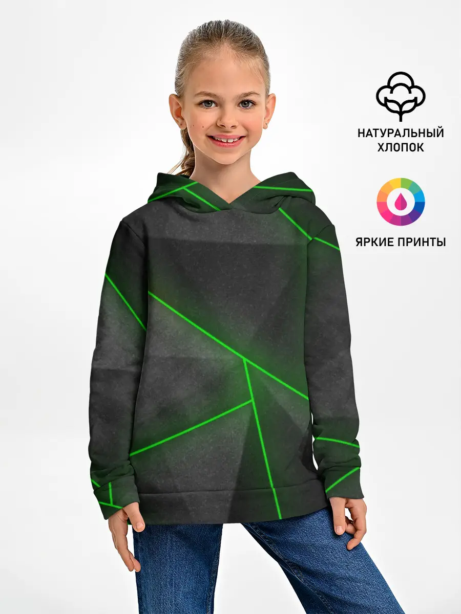 Детское худи / Неоновые линии