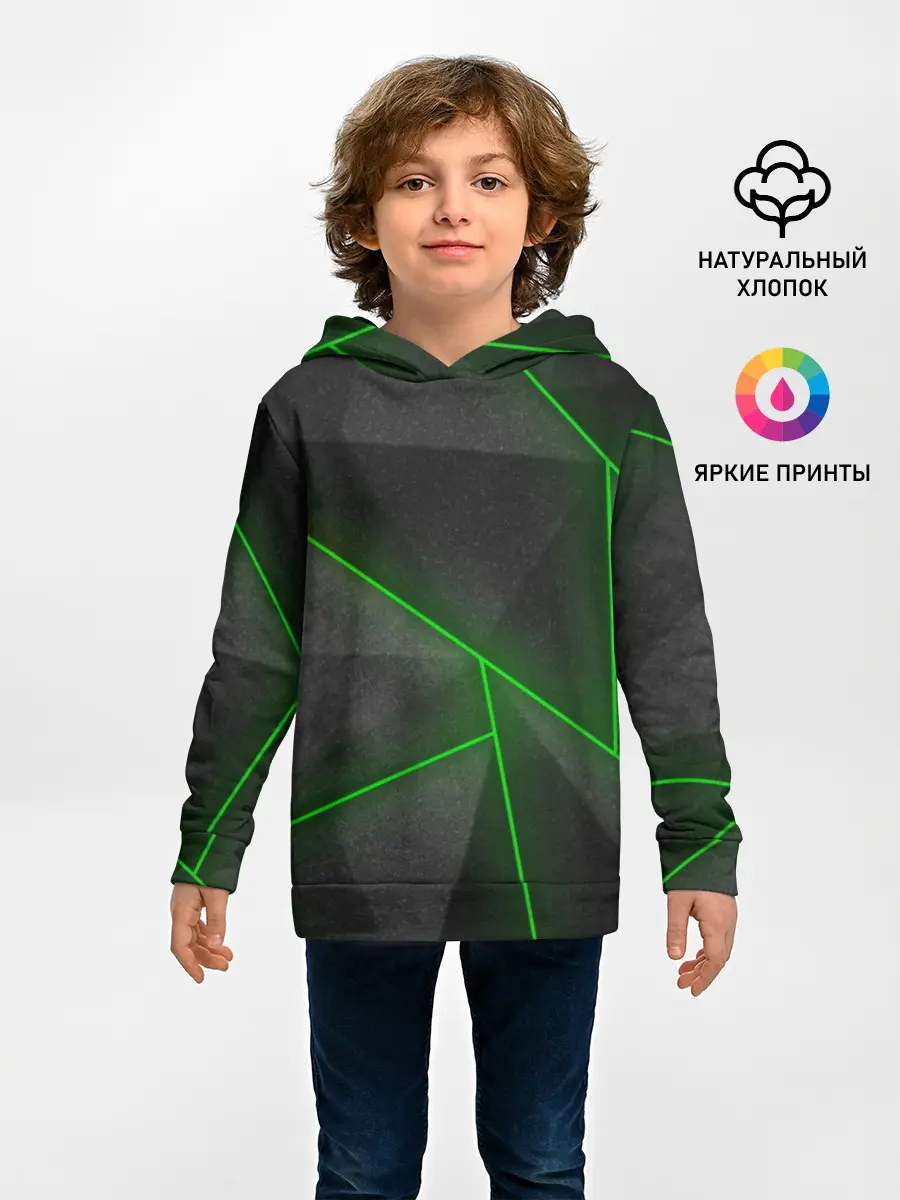 Детское худи / Неоновые линии